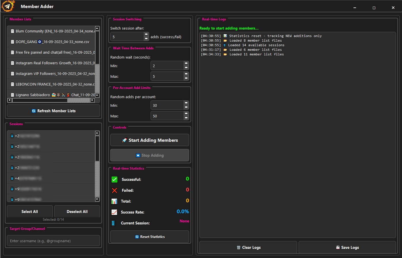 Member Adder Screenshot